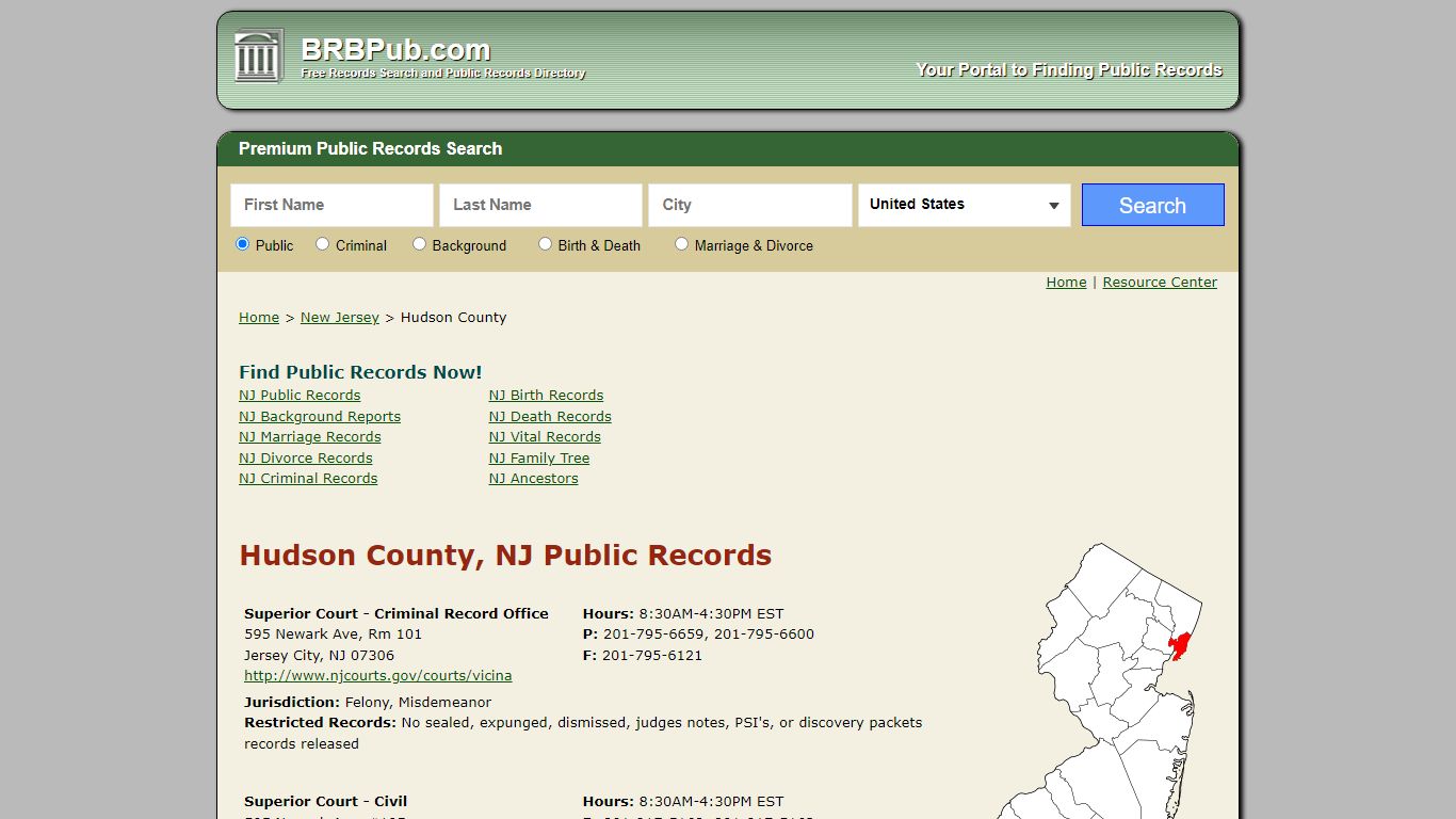 Hudson County Public Records | Search New Jersey Government Databases